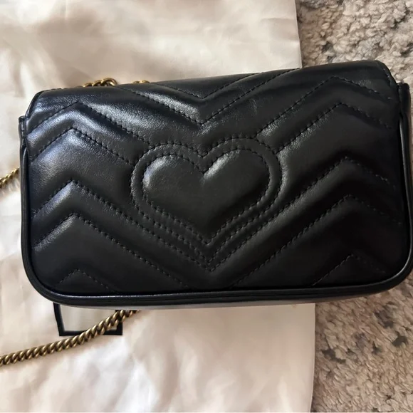 Gucci super mini marmont black bag - Picture 5 of 15